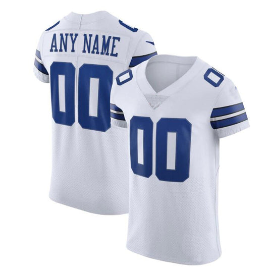 Custom  Dallas Cowboys White Vapor Elite Jersey Stitched Football Jerseys