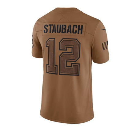 Dallas Cowboys #12 Roger Staubach Brown 2023 Salute To Service Limited Jersey Fashion Jersey American Jerseys