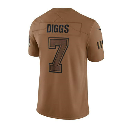 Dallas Cowboys #7 Trevon Diggs Brown 2023 Salute To Service Limited Jersey Stitched American Football Jerseys