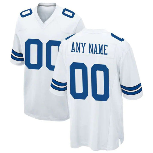 Custom Dallas Cowboys White Game Jersey Stitched Jersey Football Jerseys