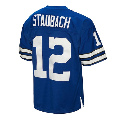 Dallas Cowboys #12 Roger Staubach Mitchell & Ness Big & Tall 1971 Legacy Retired Player Jersey - Navy American Jerseys