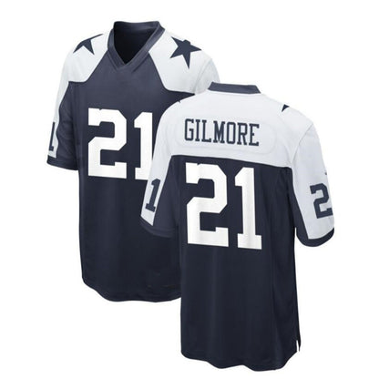 Dallas Cowboys #21 Stephon Gilmore Alternate Custom Game Jersey - Navy Stitched American Football Jerseys