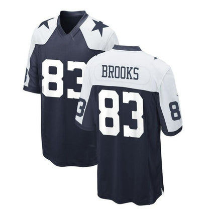 Dallas Cowboys #83 Jalen Brooks Alternate Game Jersey - Navy Stitched American Football Jerseys