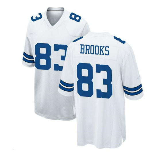 Dallas Cowboys #83 Jalen Brooks Game Jersey - White Stitched American Football Jerseys