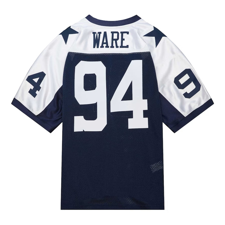 Dallas Cowboys #94 DeMarcus Ware Mitchell & Ness Navy 2011 Authentic Throwback Retired Player American Football Jerseys