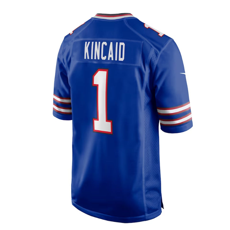 Buffalo  Bills #1 Dalton Kincaid 2023 Draft First Round Pick Game Jersey - Royal American Stitched Football Jerseys