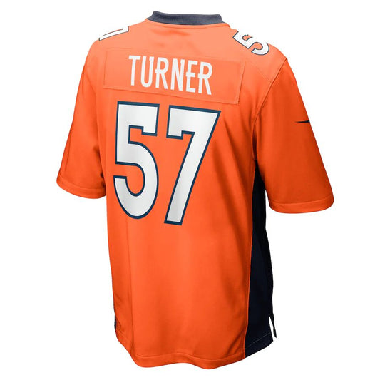 Denver Broncos #57 Billy Turner Orange Game Player Jersey Stitched American Football Jerseys