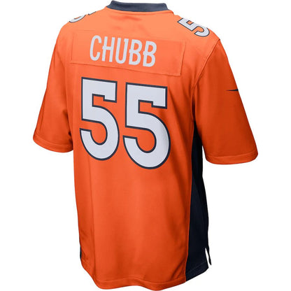 Denver Broncos #55 Bradley Chubb Orange Game Jersey Stitched American Football Jerseys