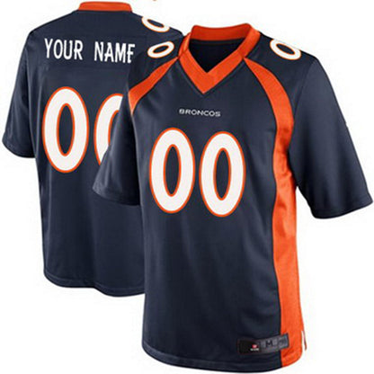 Custom Denver Broncos 2013 Blue Game Jersey Stitched Jersey American Football Jerseys