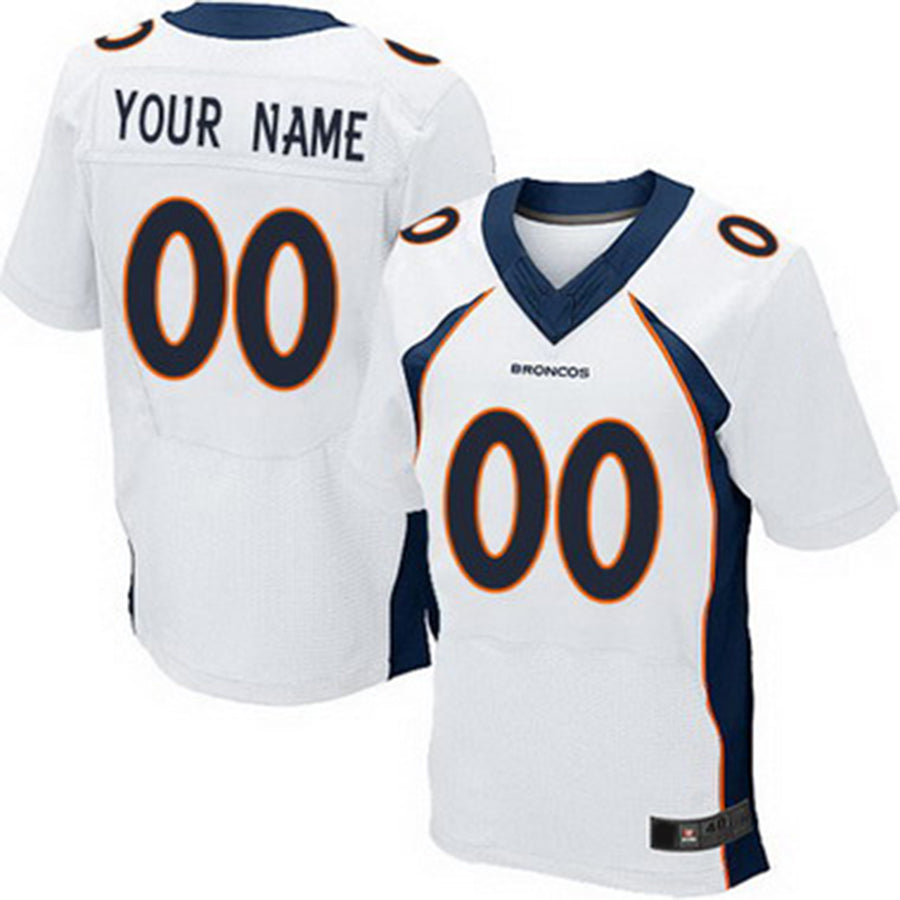 Custom Denver Broncos 2013 White Elite Jersey Stitched Jersey American Football Jerseys