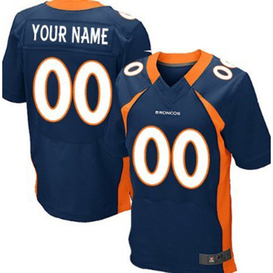 Custom Denver Broncos Blue Elite Jersey Stitched Jersey American Football Jerseys