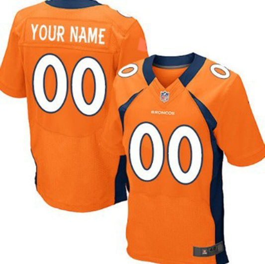 Custom Denver Broncos Orange Elite Jersey Stitched Jersey American Football Jerseys