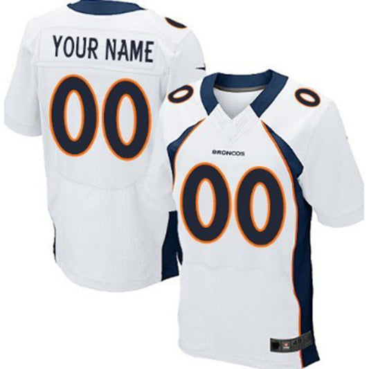 Custom Denver Broncos White Elite Jersey Stitched Jersey American Football Jerseys