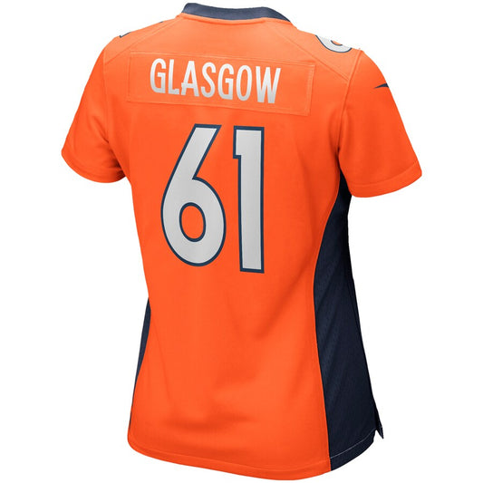 Denver Broncos #61 Graham Glasgow Orange Player Game Jersey Stitched American Football Jerseys