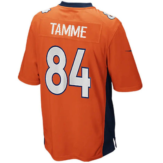 Denver Broncos #84 Jacob Tamme Orange Team Color Game Jersey Stitched American Football Jerseys