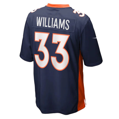 Denver Broncos #33 Javonte Williams Navy Home Game Player Jersey Stitched American Football Jerseys