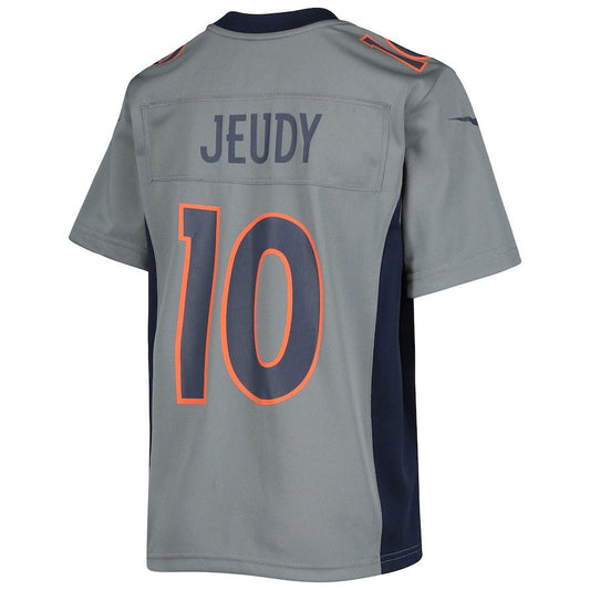 Denver Broncos #10 Jerry Jeudy Gray Inverted Team Game Jersey Stitched American Football Jerseys