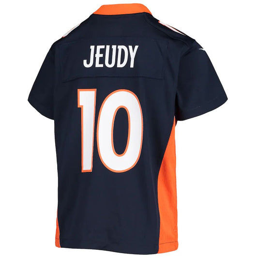 Denver Broncos #10 Jerry Jeudy Navy Game Jersey Stitched American Football Jerseys