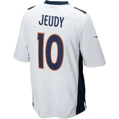 Denver Broncos #10 Jerry Jeudy White Game Jersey Stitched American Football Jerseys