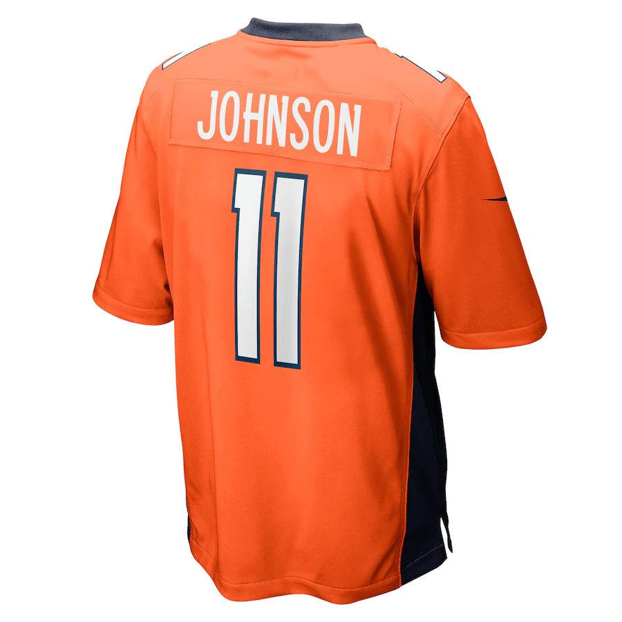 Denver Broncos #11 Josh Johnson Orange Game Player Jersey Stitched American Football Jerseys