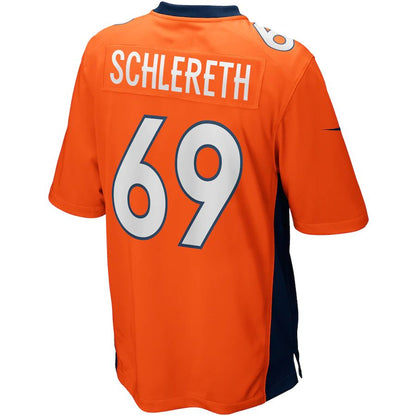 Denver Broncos #69 Mark Schlereth Orange Game Retired Player Jersey Stitched American Football Jerseys