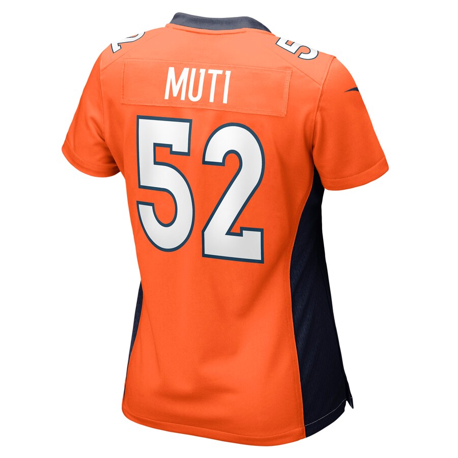 Denver Broncos #52 Netane Muti Orange Game Player Jersey Stitched American Football Jerseys