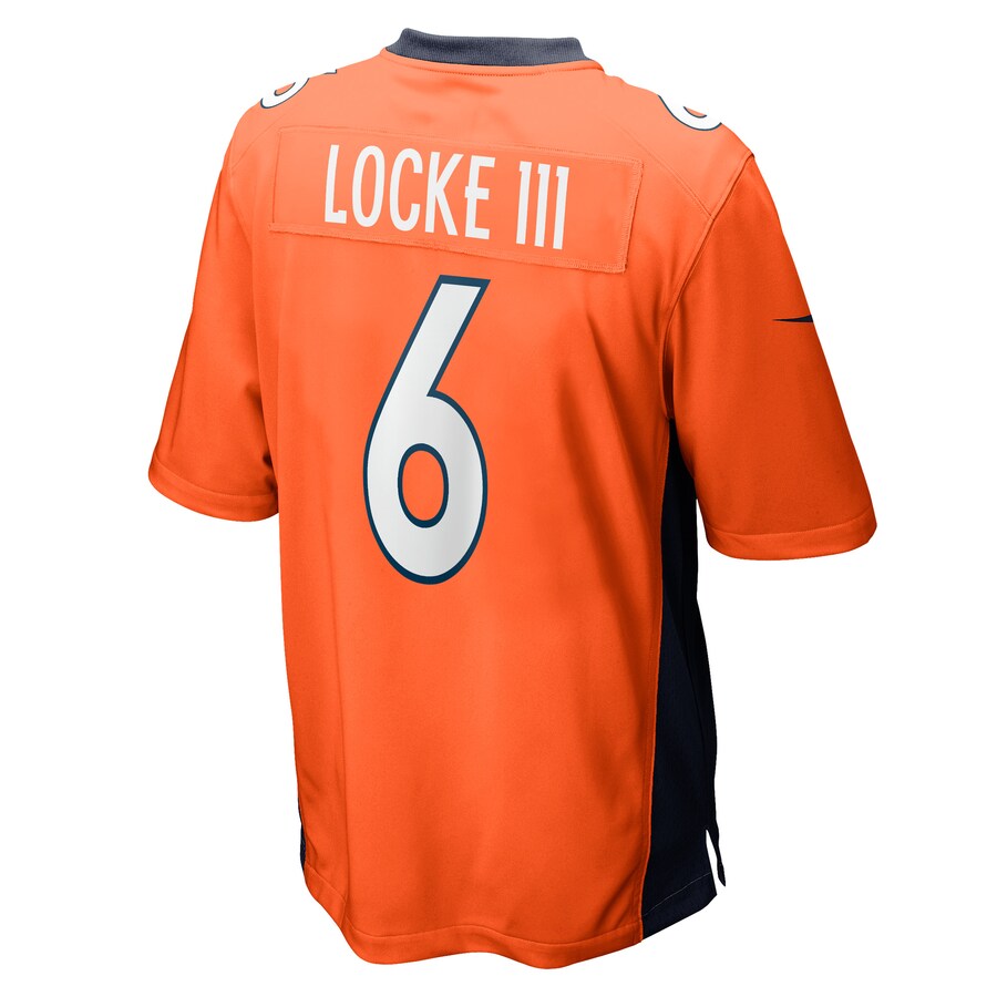 Denver Broncos #6 P.J. Locke Orange Game Player Jersey Stitched American Football Jerseys