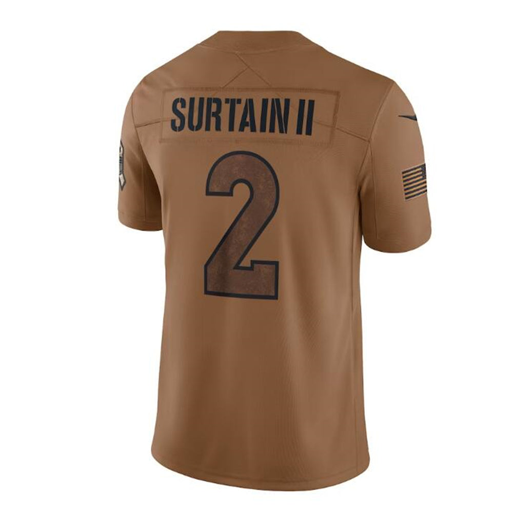 Denver Broncos #2 Patrick Surtain II  Brown 2023 Salute To Service Limited Jersey Stitched American Football Jerseys