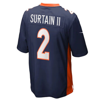 Denver Broncos #2 Patrick Surtain II  Navy Home Game Player Jersey Stitched American Football Jerseys