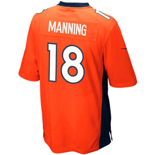 Denver Broncos #18 Peyton Manning Peyton Manning Orange Team Color Game Jersey Stitched American Football Jerseys