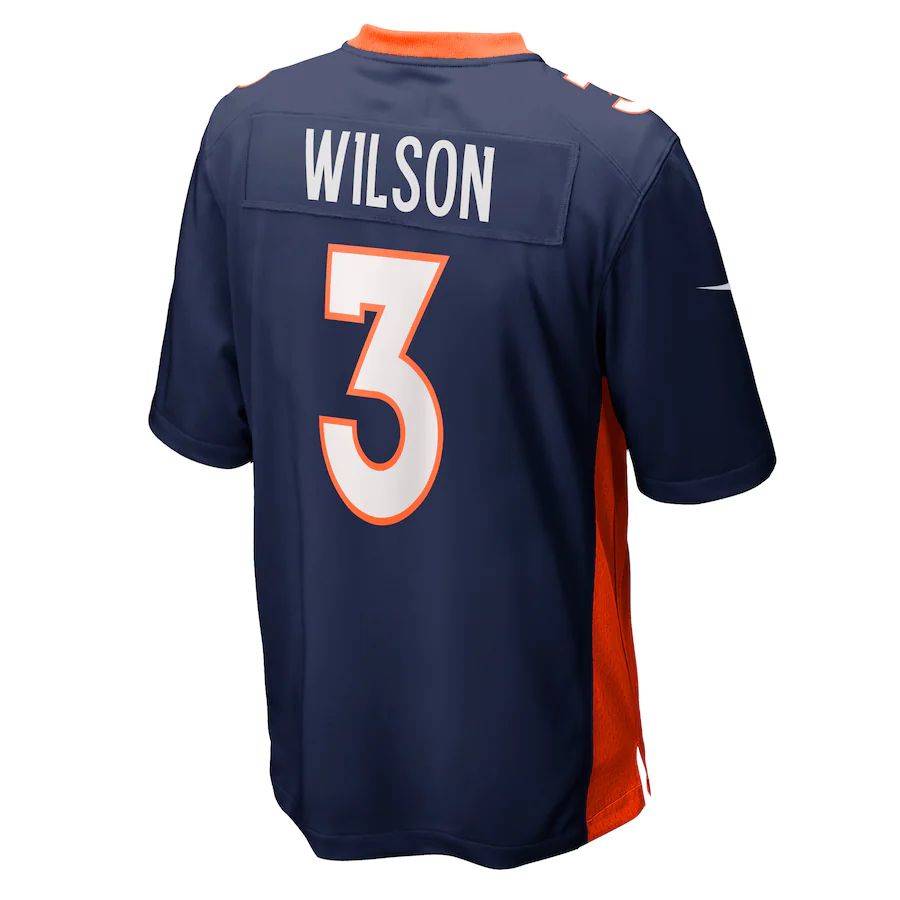 Denver Broncos #3 Russell Wilson  Navy Alternate Game Jersey Stitched American Football Jerseys