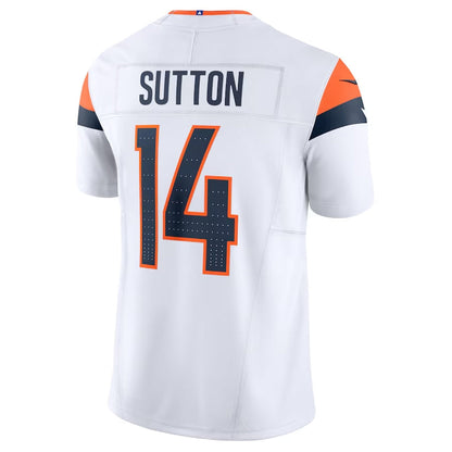 Denver Broncos #14 Courtland Sutton Vapor F.U.S.E. Limited Jersey - White American Football Jerseys