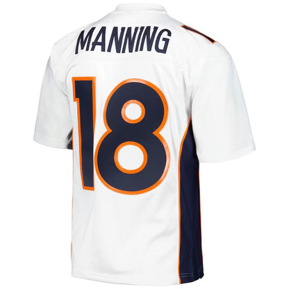 Denver Broncos #18 Peyton Manning Mitchell & Ness Legacy Replica Jersey - White American Football Jerseys