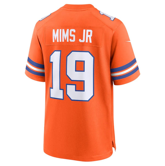 Denver Broncos #19 Marvin Mims Jr Orange Mile High Collection 1977 Throwback Player Game Football Jerseys