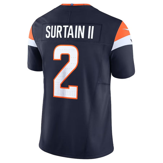 Denver Broncos #2 Patrick Surtain II Alternate Vapor F.U.S.E. Limited Jersey - Navy American Football Jerseys