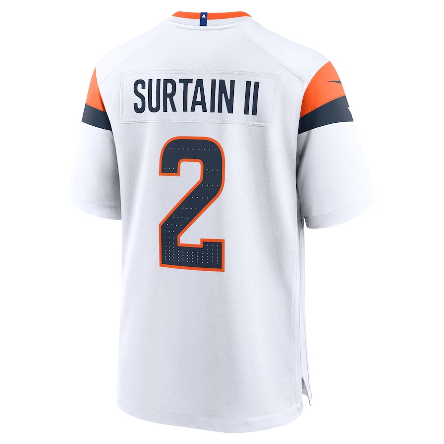 Denver Broncos #2 Patrick Surtain II Game Jersey - White American Football Jerseys