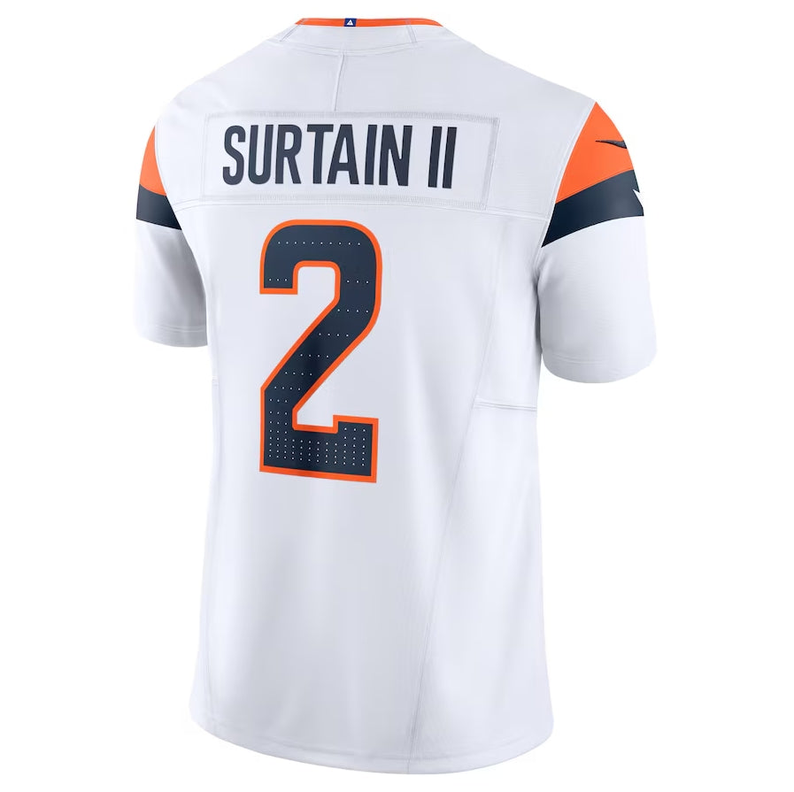 Denver Broncos #2 Patrick Surtain II Vapor F.U.S.E. Limited Jersey - White American Football Jerseys