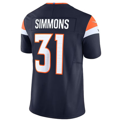 Denver Broncos #31 Justin Simmons Vapor F.U.S.E. Limited Jersey - Navy American Football Jersey