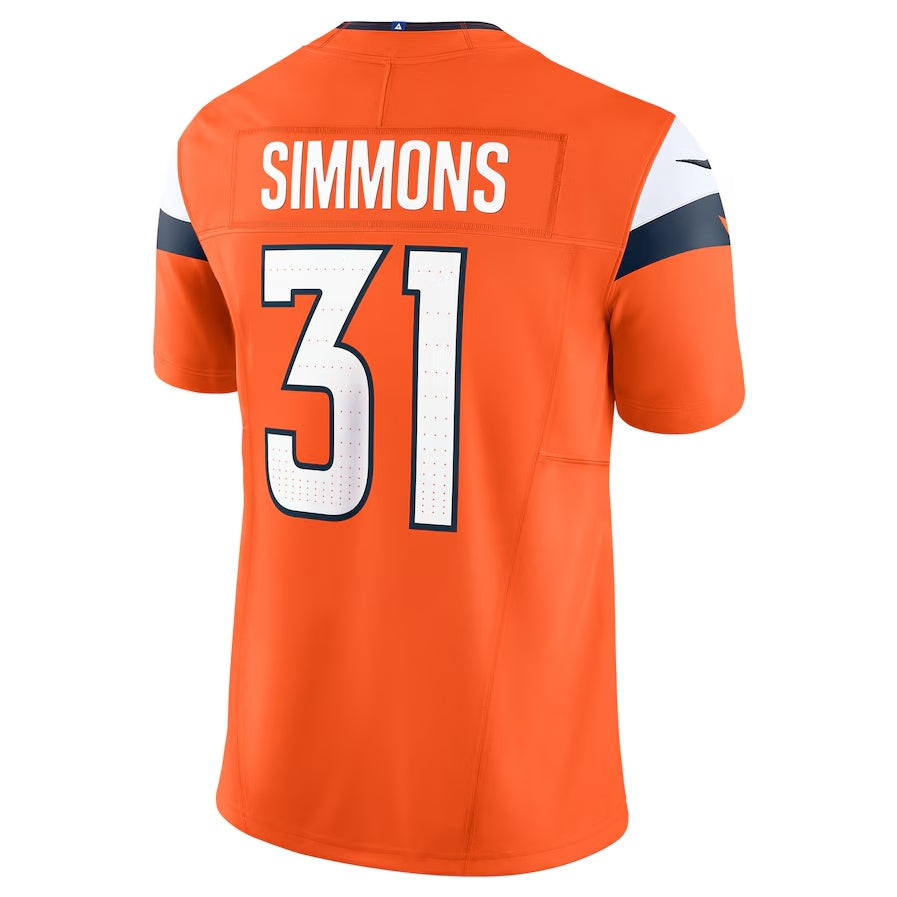 Denver Broncos #31 Justin Simmons Vapor F.U.S.E. Limited Jersey - Orange American Football Jersey