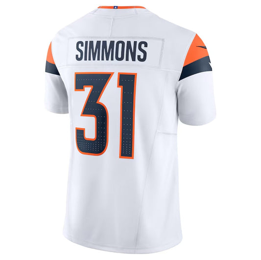 Denver Broncos #31 Justin Simmons Vapor F.U.S.E. Limited Jersey - White American Football Jersey