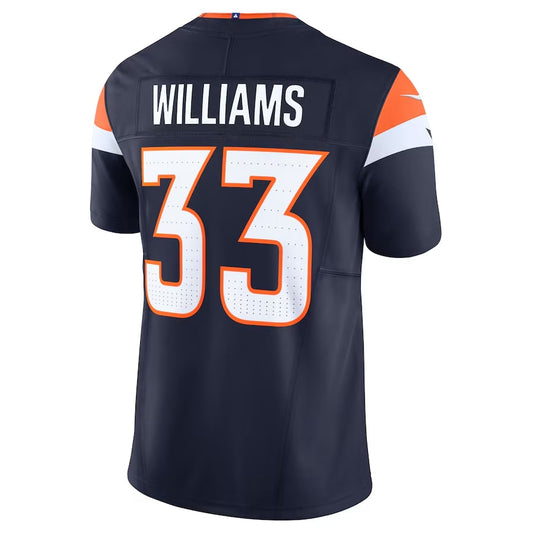 Denver Broncos #33 Javonte Williams Alternate Vapor F.U.S.E. Limited Jersey - Navy American Football Jerseys