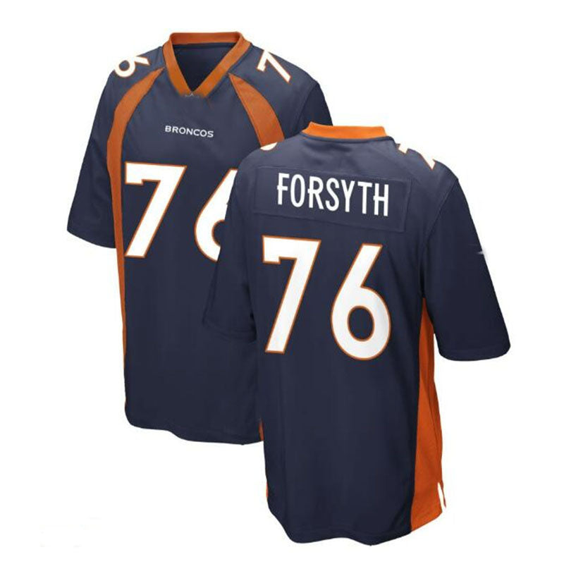 Denver Broncos #76 Alex Forsyth Alternate Game Jersey - Navy Stitched American Football Jerseys