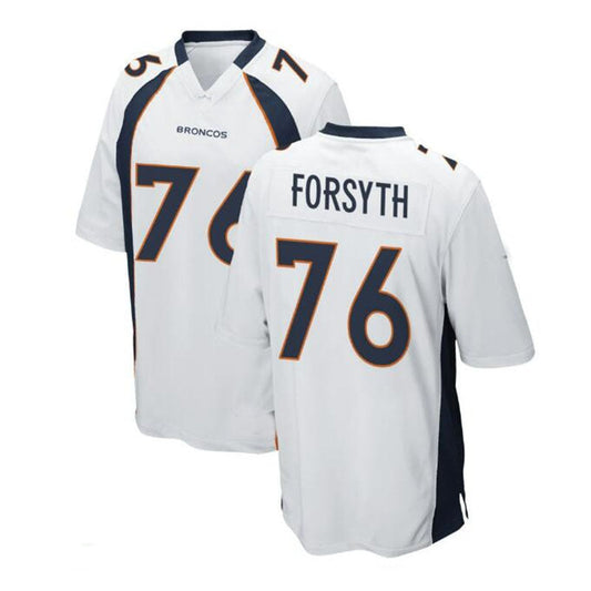 Denver Broncos #76 Alex Forsyth Alternate Game Jersey - White Stitched American Football Jerseys