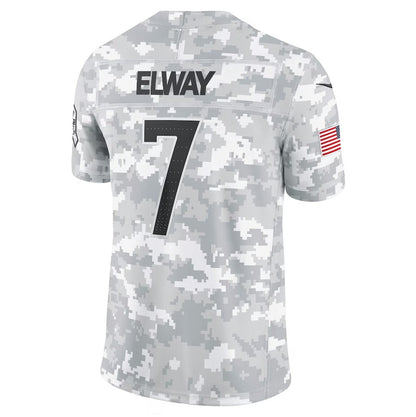 Denver Broncos #7 John Elway Arctic Camo 2024 Salute to Service Limited Stitched American Football Jerseys