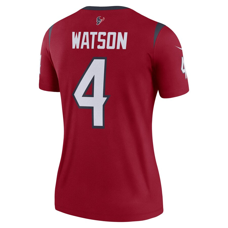 H.Texans #4 Deshaun Watson Legend Player Jersey  Red Stitched American Football Jerseys