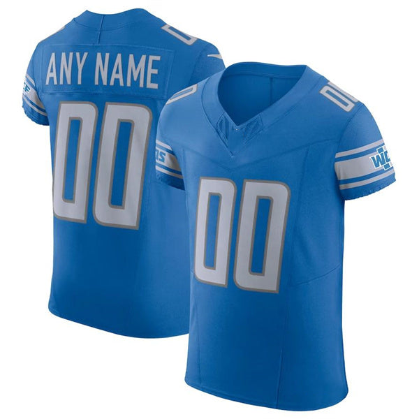 Custom Detroit Lions Blue Scarlet Vapor F.U.S.E. Elite  Jersey Stitched American Football Jerseys