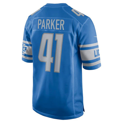 Detroit Lions #41 AJ Parker Blue Game Jersey Stitched American Football Jerseys