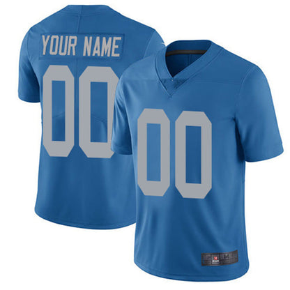 Custom Detroit Lions Alternate Blue Vapor Untouchable Limited Jersey Stitched American Football Jerseys