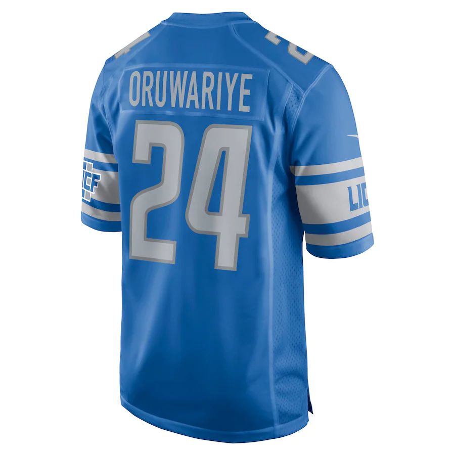 Detroit Lions #24 Amani Oruwariye Blue Game Jersey Stitched American Football Jerseys