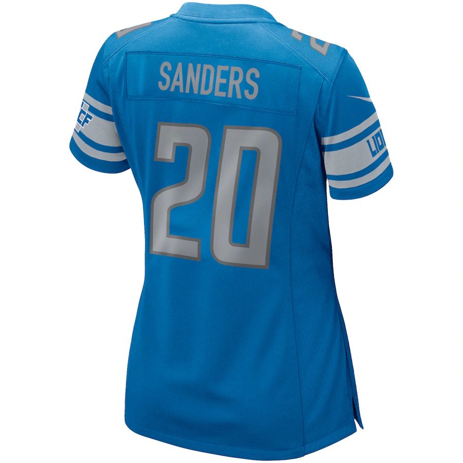 Detroit Lions #20 Barry Sanders Blue Game Retired Player Jersey Stitched American Football Jerseys